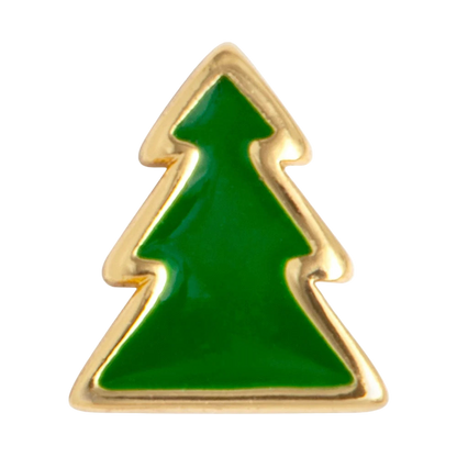 Ørestik formet som et grønt juletræ