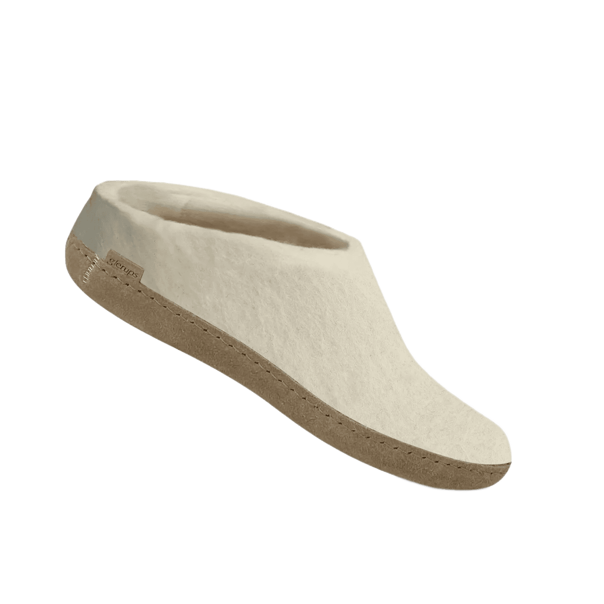 Tøffel Med Skindsål - Hvid