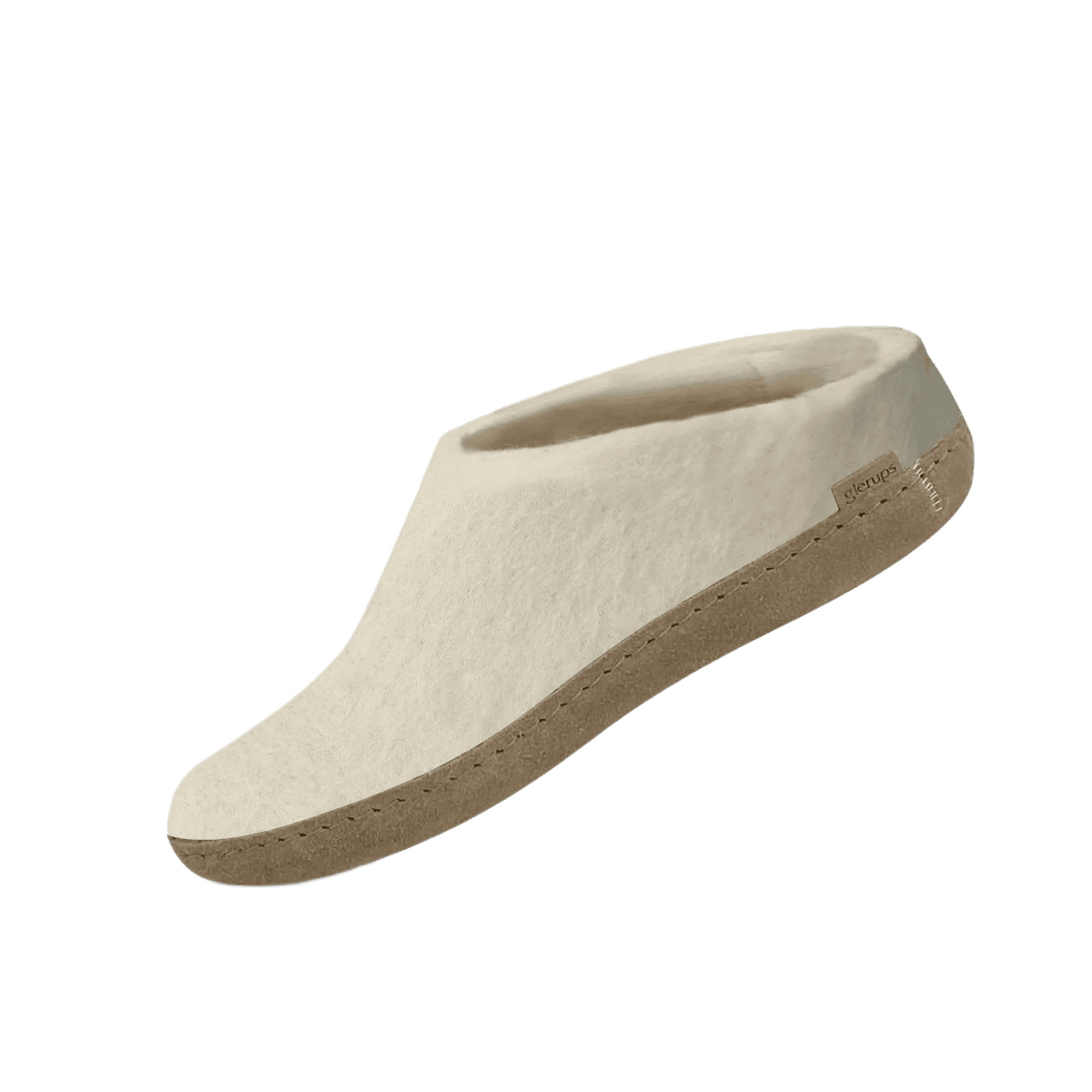 Tøffel Med Skindsål - Hvid
