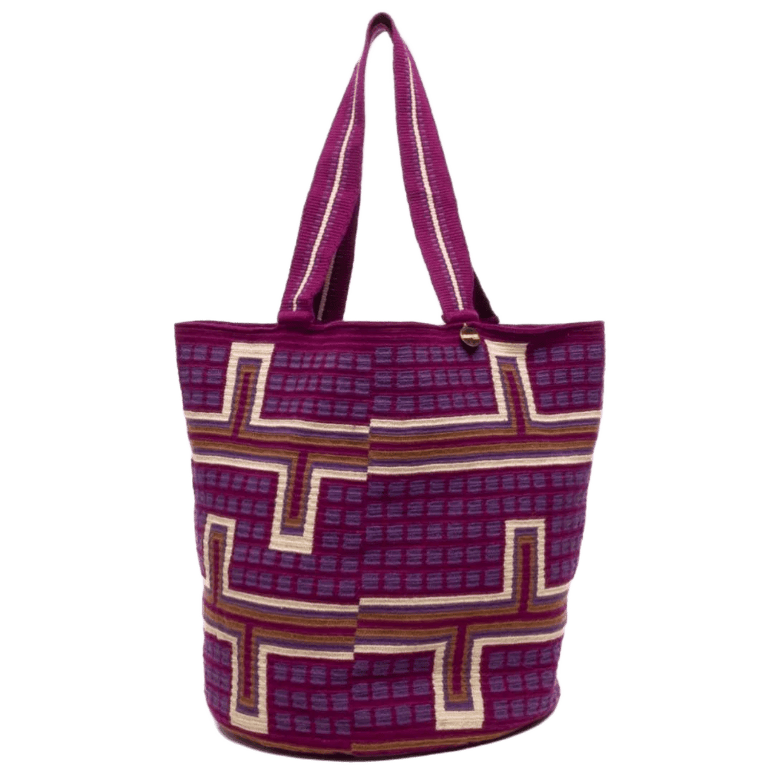 Tote Bag - SHARK - Burgundy & Beige