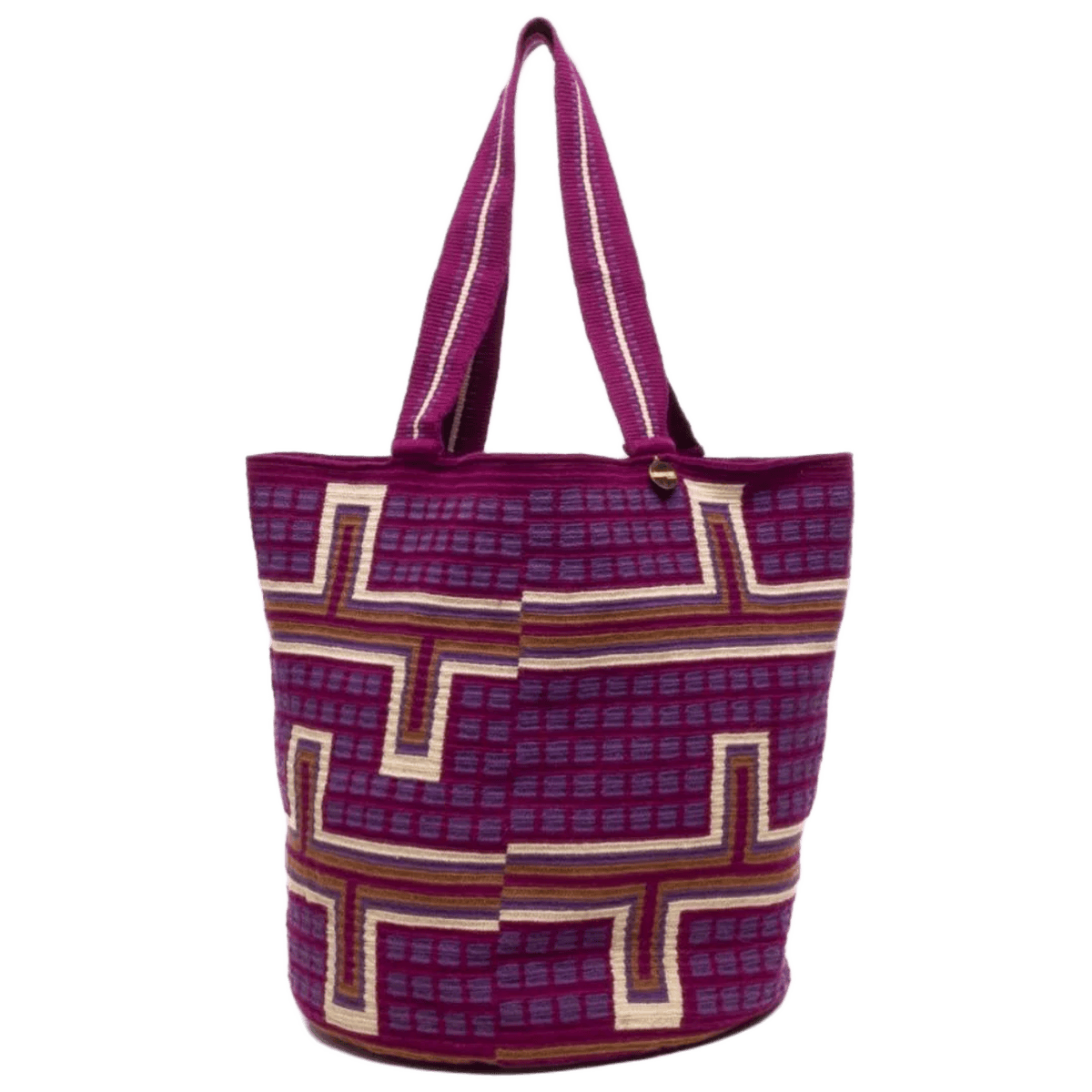 Tote Bag - SHARK - Burgundy &amp; Beige 