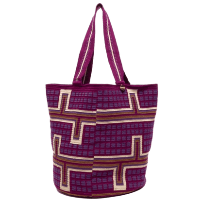 Tote Bag - SHARK - Burgundy &amp; Beige 