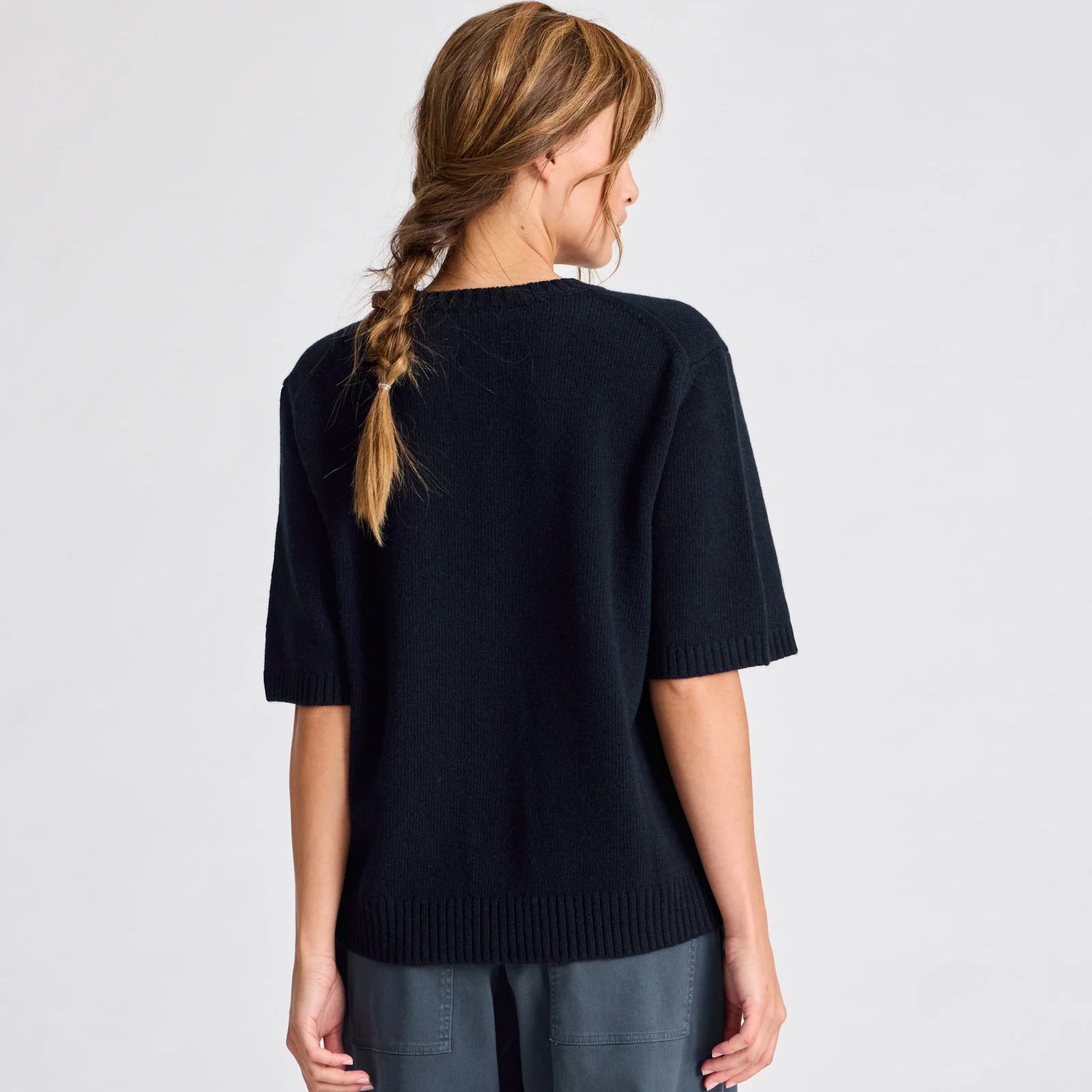 Tulle Jumper - 100% Lambswool - Midnight Blue