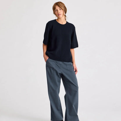 Tulle Jumper - 100% Lambswool - Midnight Blue