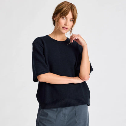 Tulle Jumper - 100% Lambswool - Midnight Blue