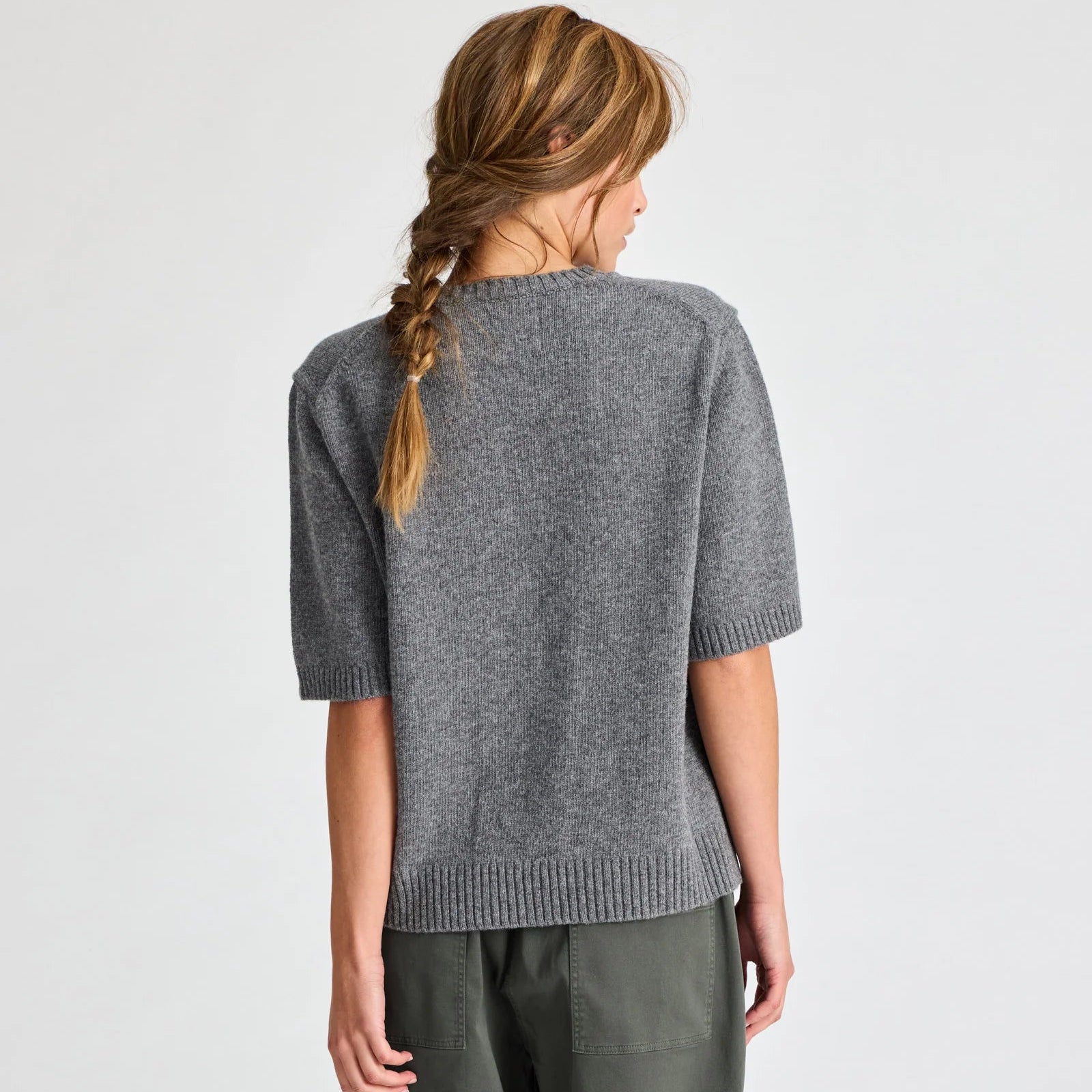 Tulle Jumper - 100% Lambswool - Grafiti Grey Melange