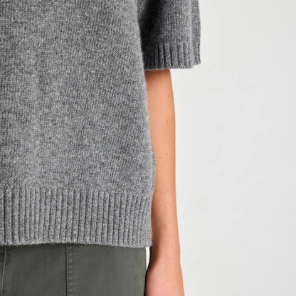 Tulle Jumper - 100% Lambswool - Grafiti Grey Melange