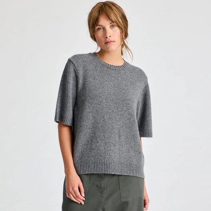 Tulle Jumper - 100% Lambswool - Grafiti Grey Melange