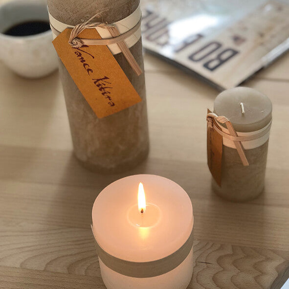 Timber - Allergivenlige Bloklys - Melon White