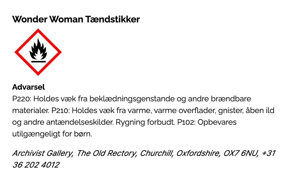 Tændstikker - Wonder Woman