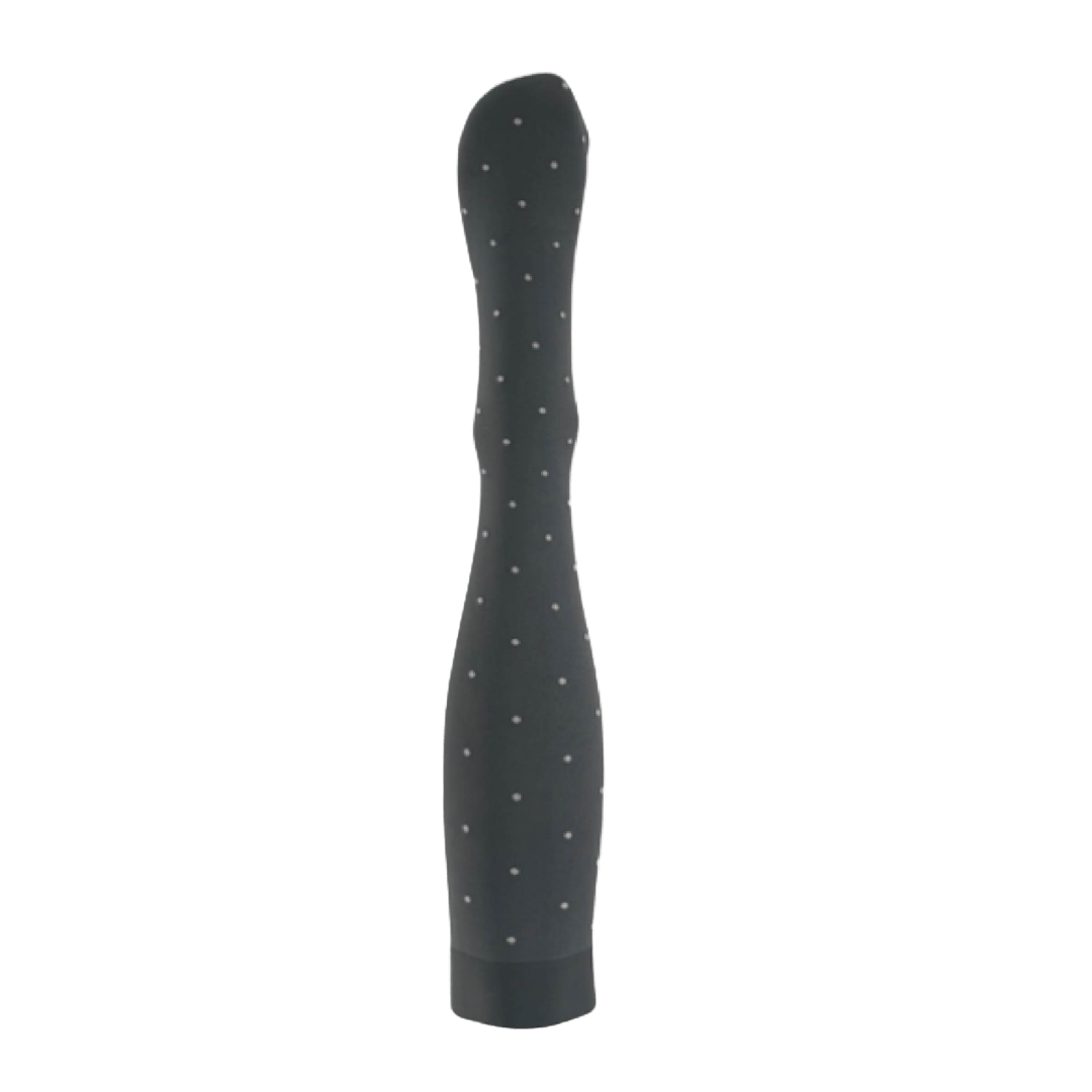 Agnes Knæstrømper - Dark Grey w. off white dots