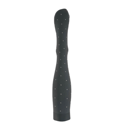 Agnes Knæstrømper - Dark Grey w. off white dots