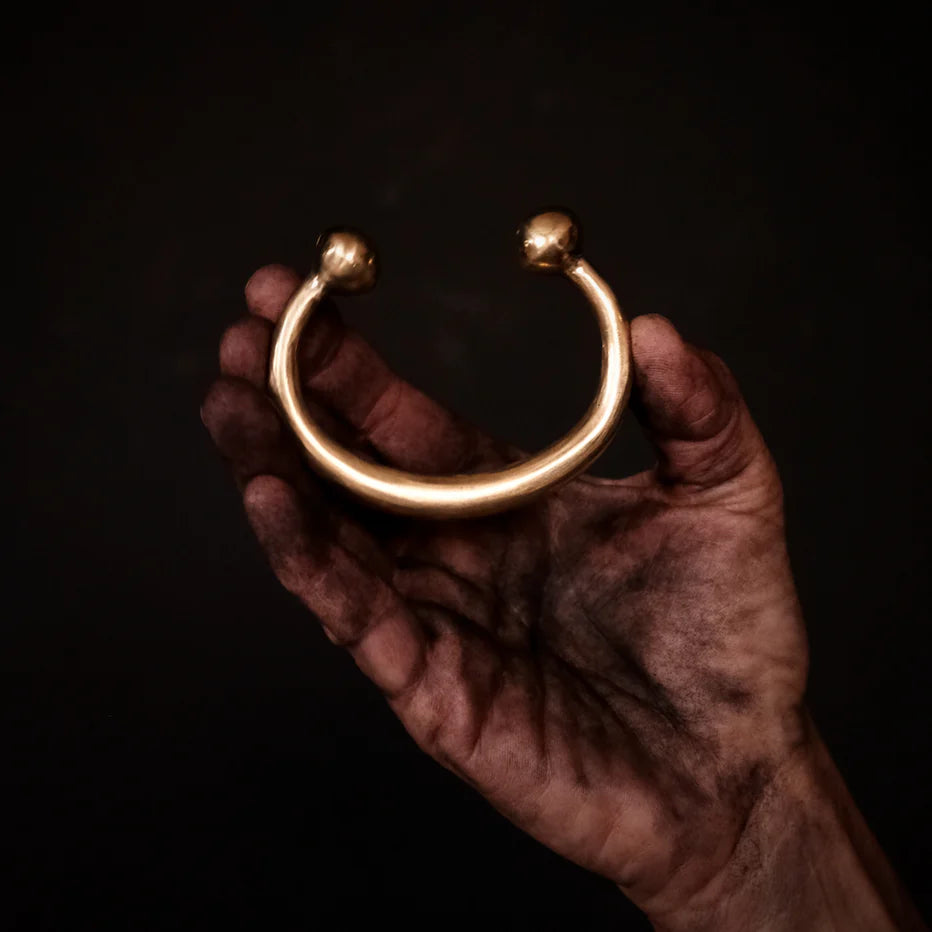 Amazigh Solid Cuff Armbånd - Messing