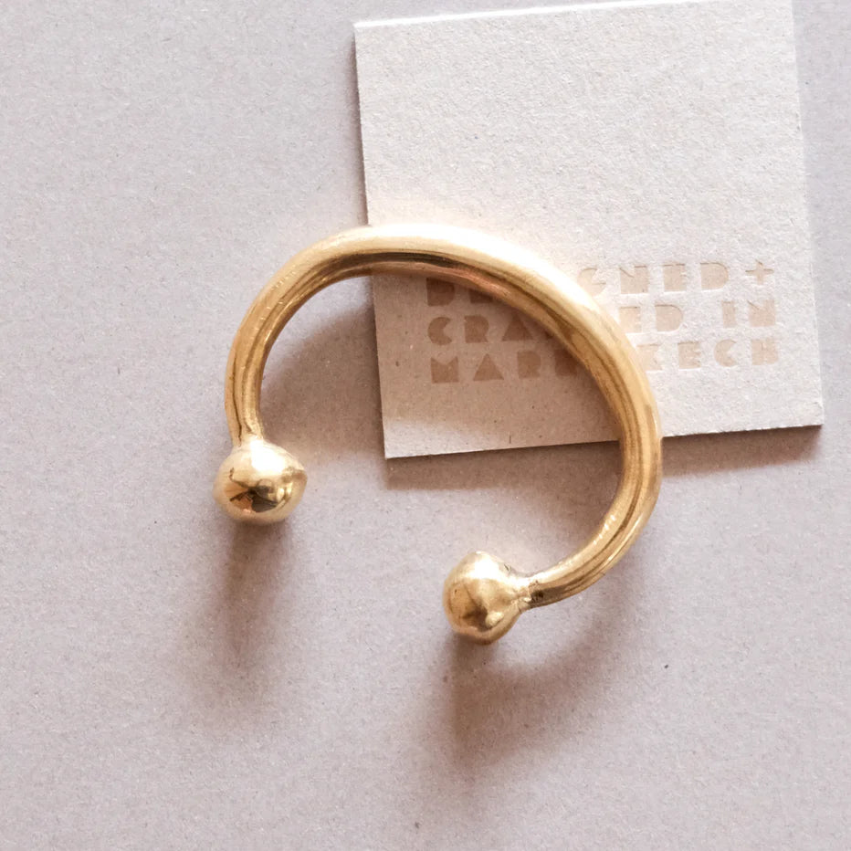 Amazigh Solid Cuff Armbånd - Messing