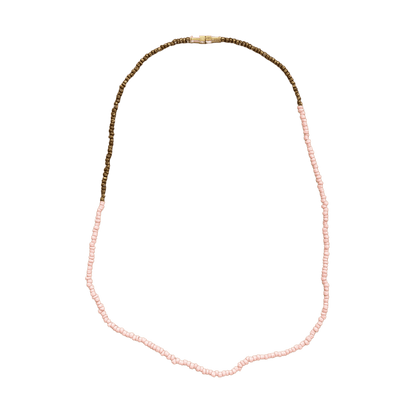ANA Perlehalskæde - Lyserød