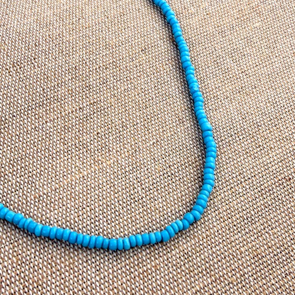 KALA Perlehalskæde - Light Blue