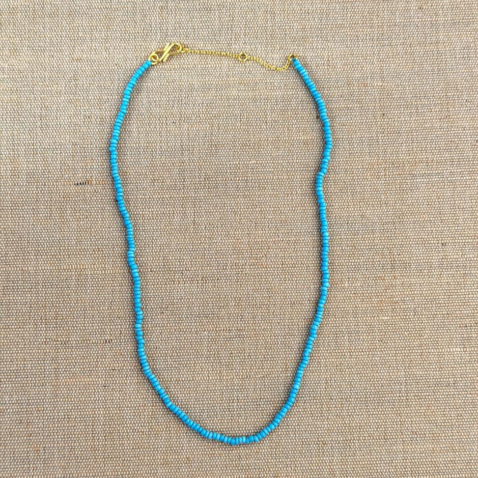 KALA Perlehalskæde - Light Blue