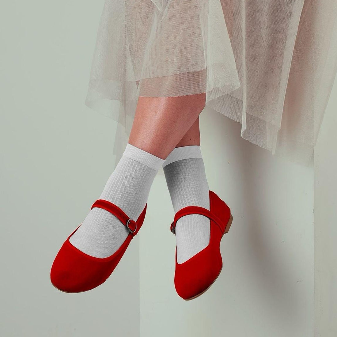 Atone Copenhagen Mary Jane Ballarina i rød