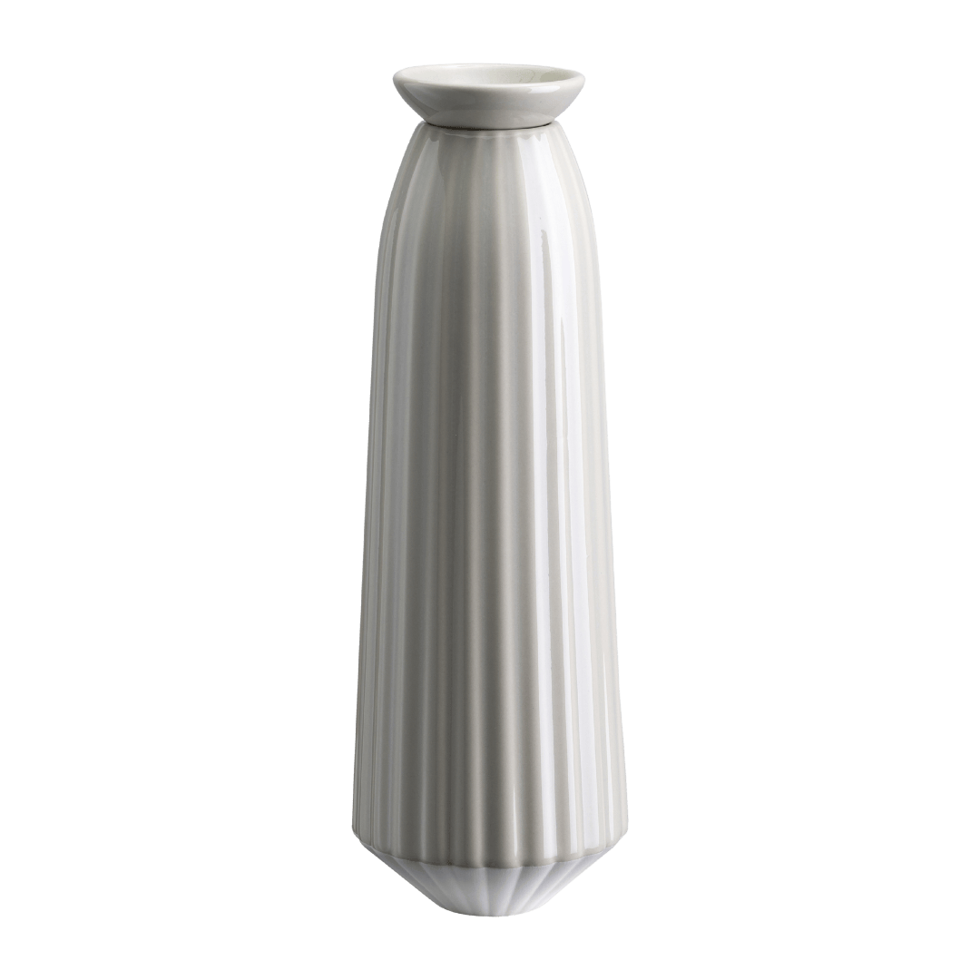 En hvid glaseret selvvander fra Bergs Potter som kan rumme 450 ml