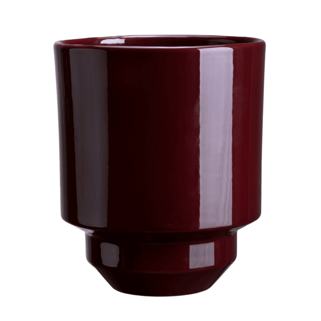 Bordeaux rød glaseret Hof potte fra Bergs Potter