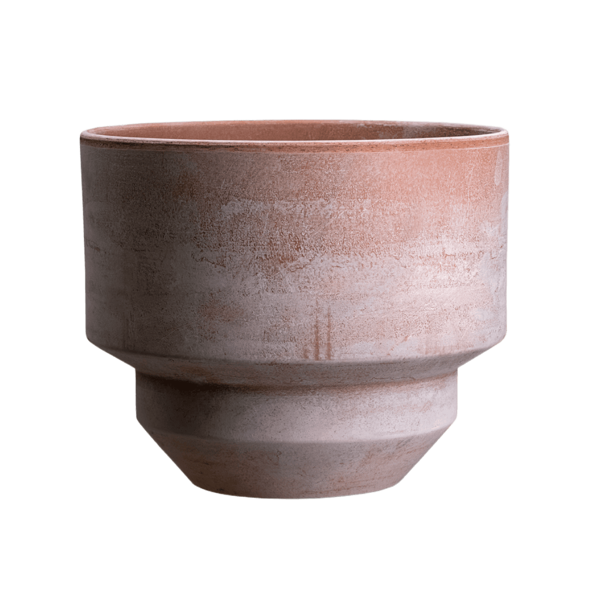 Rosa urtepotte, med dræn og frostsikker fra Bergs Potter