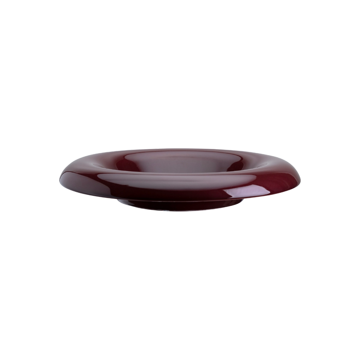 Lily Saucer - Glaseret Underskål - Burgundy