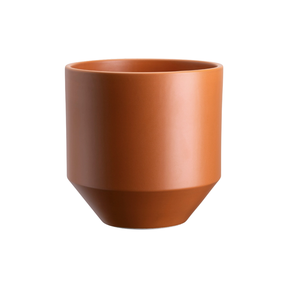 Terracotta farvet urtepotte i orange fra serien &
