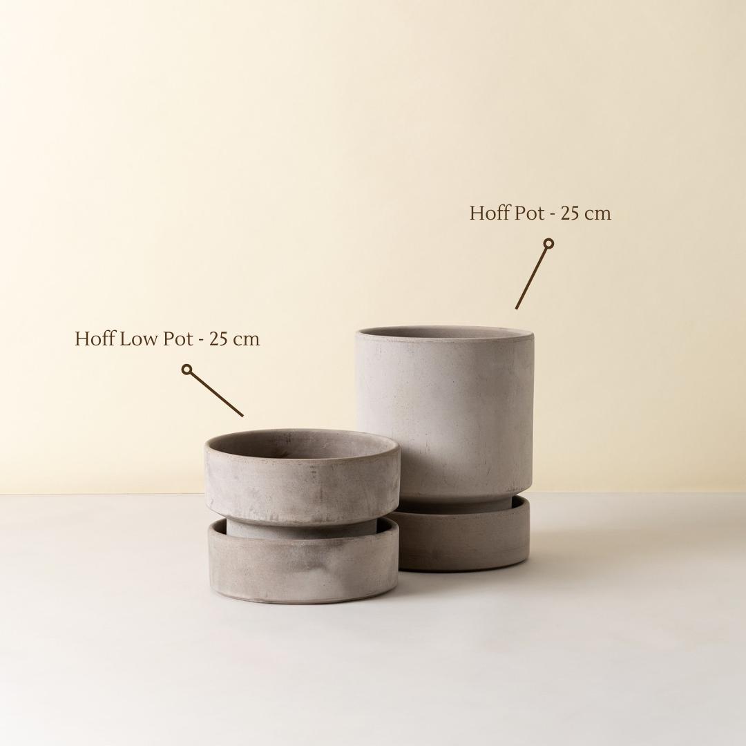 The Hoff Low Pot - Urtepotte - Raw Grey