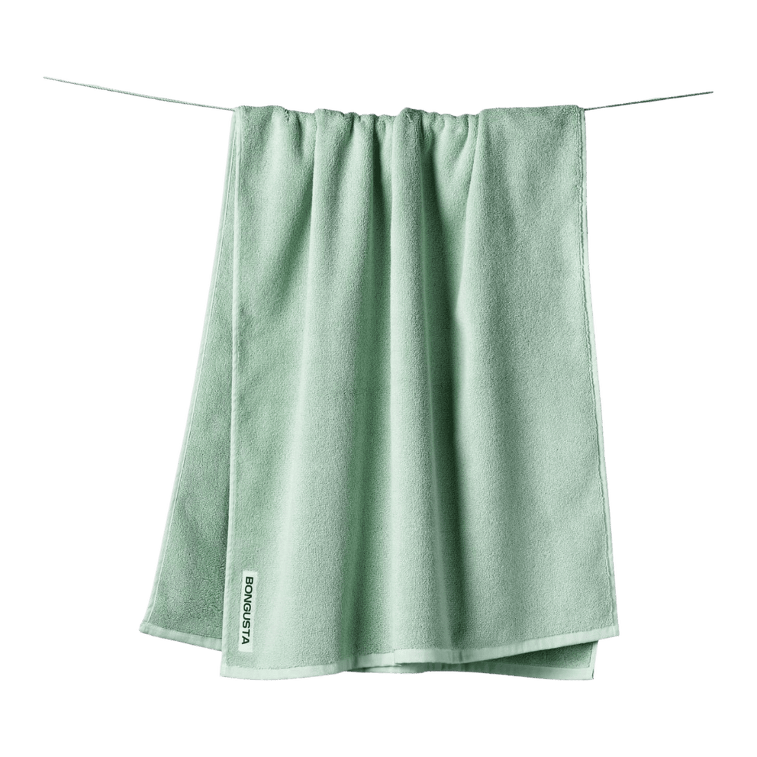 En lysegrøn/mint farvet frotte bongusta håndklæde