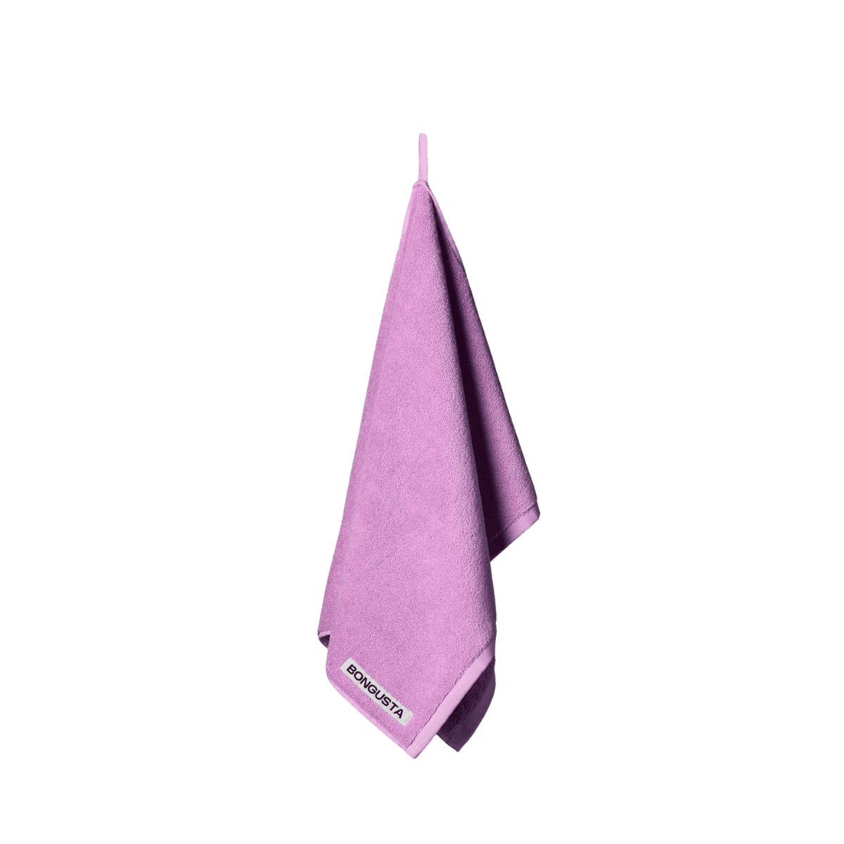 Bongusta Naram ensfarvet håndklæde i pink/lilla str. 50x80 cm