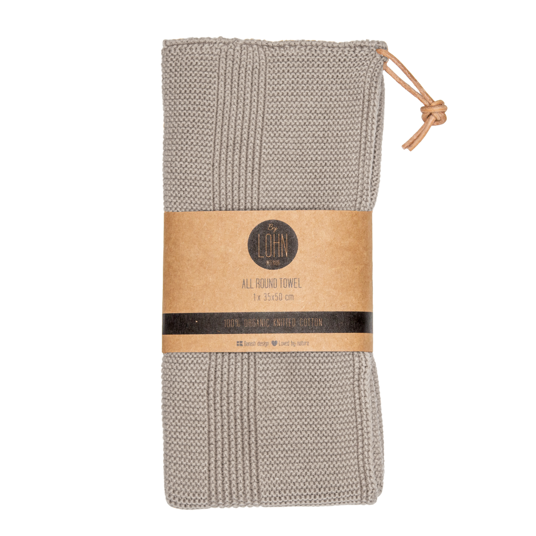 Strikket Håndklæde - Øko GOTS Bomuld - Khaki