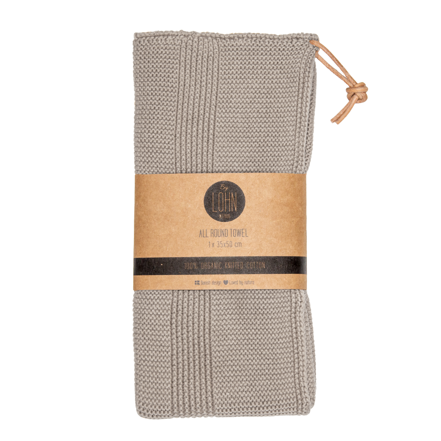 Strikket Håndklæde - Øko GOTS Bomuld - Khaki