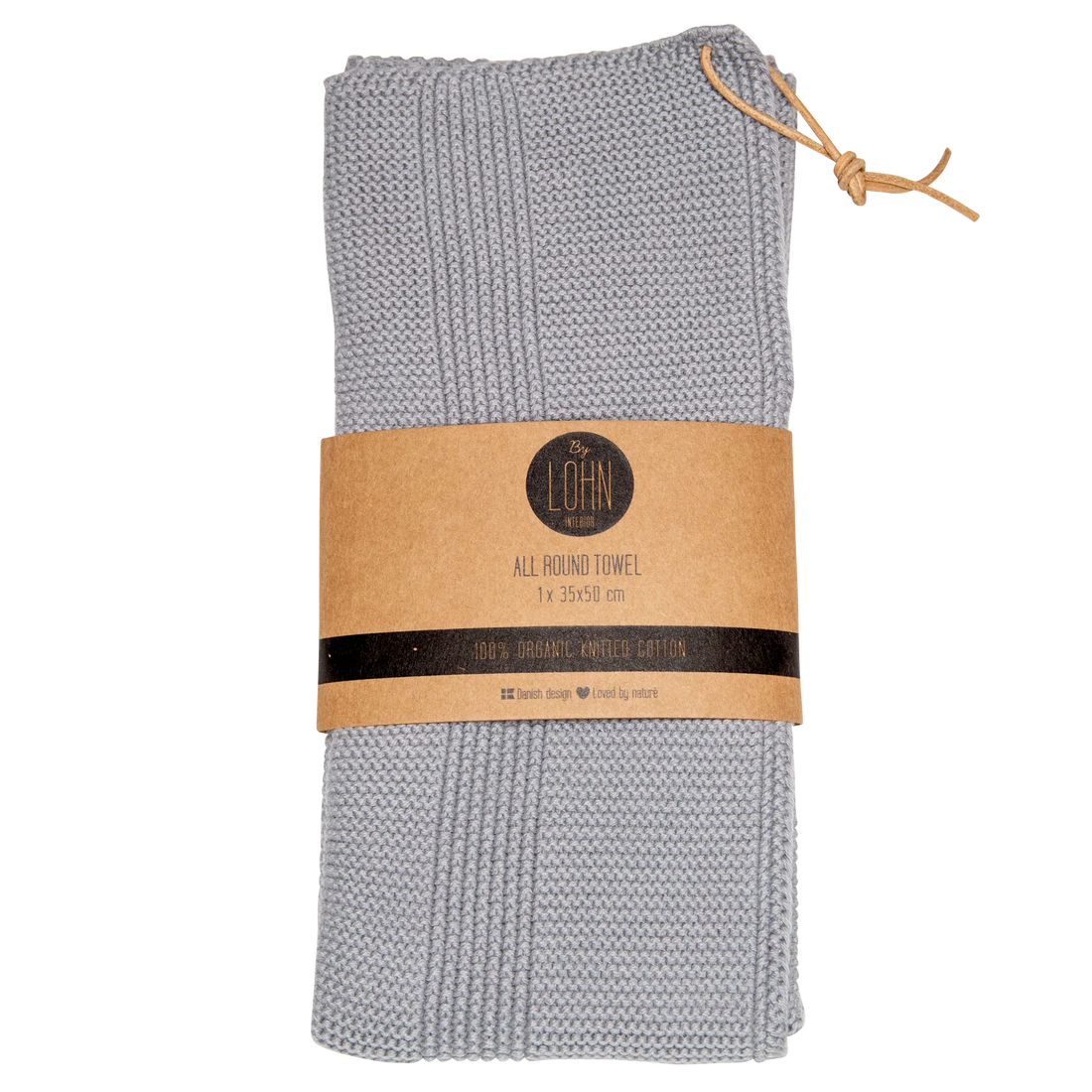 Strikket Håndklæde - Øko GOTS Bomuld - Spanish Grey