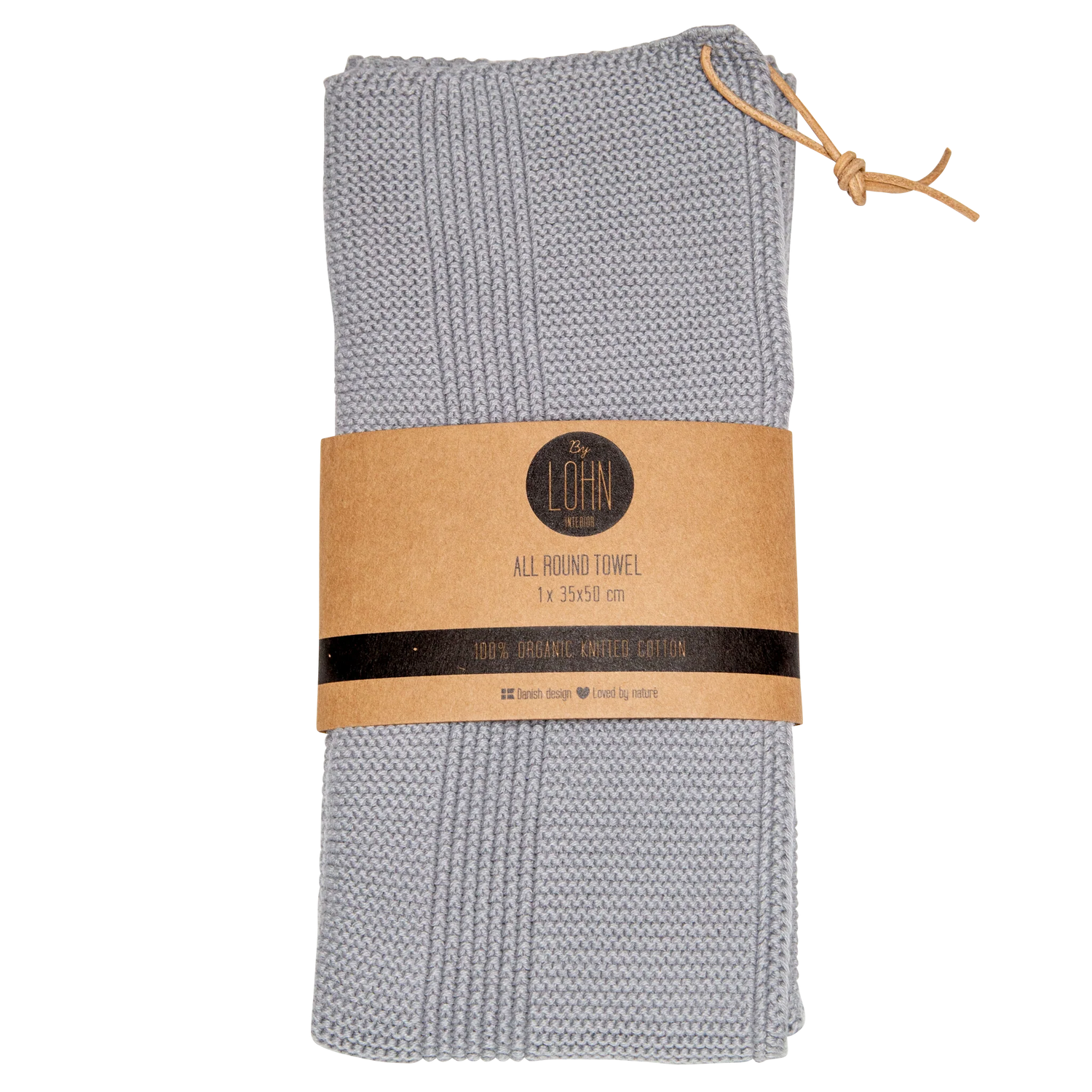 Strikket Håndklæde - Øko GOTS Bomuld - Spanish Grey