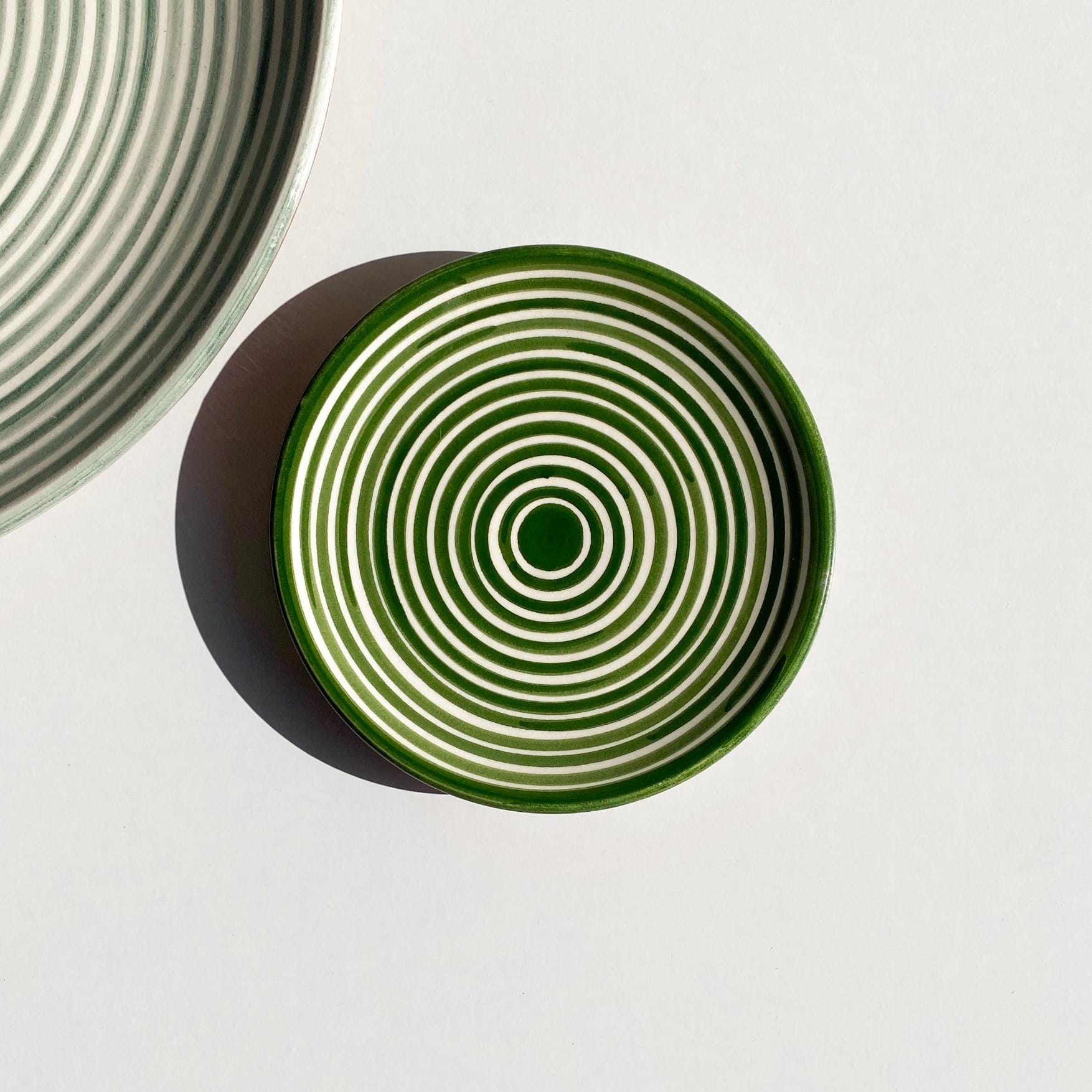 Classic Stripe - Tallerken - Dark Green