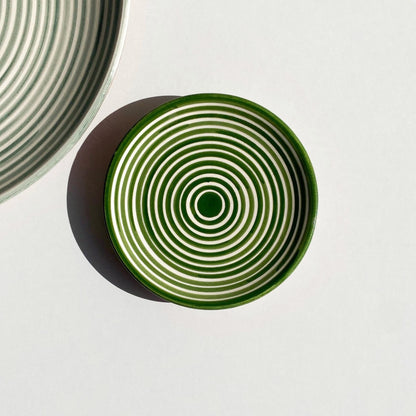 Classic Stripe - Tallerken - Dark Green