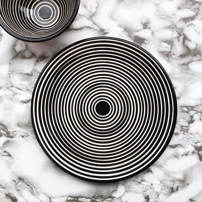 Classic Stripe - Tallerken - Black