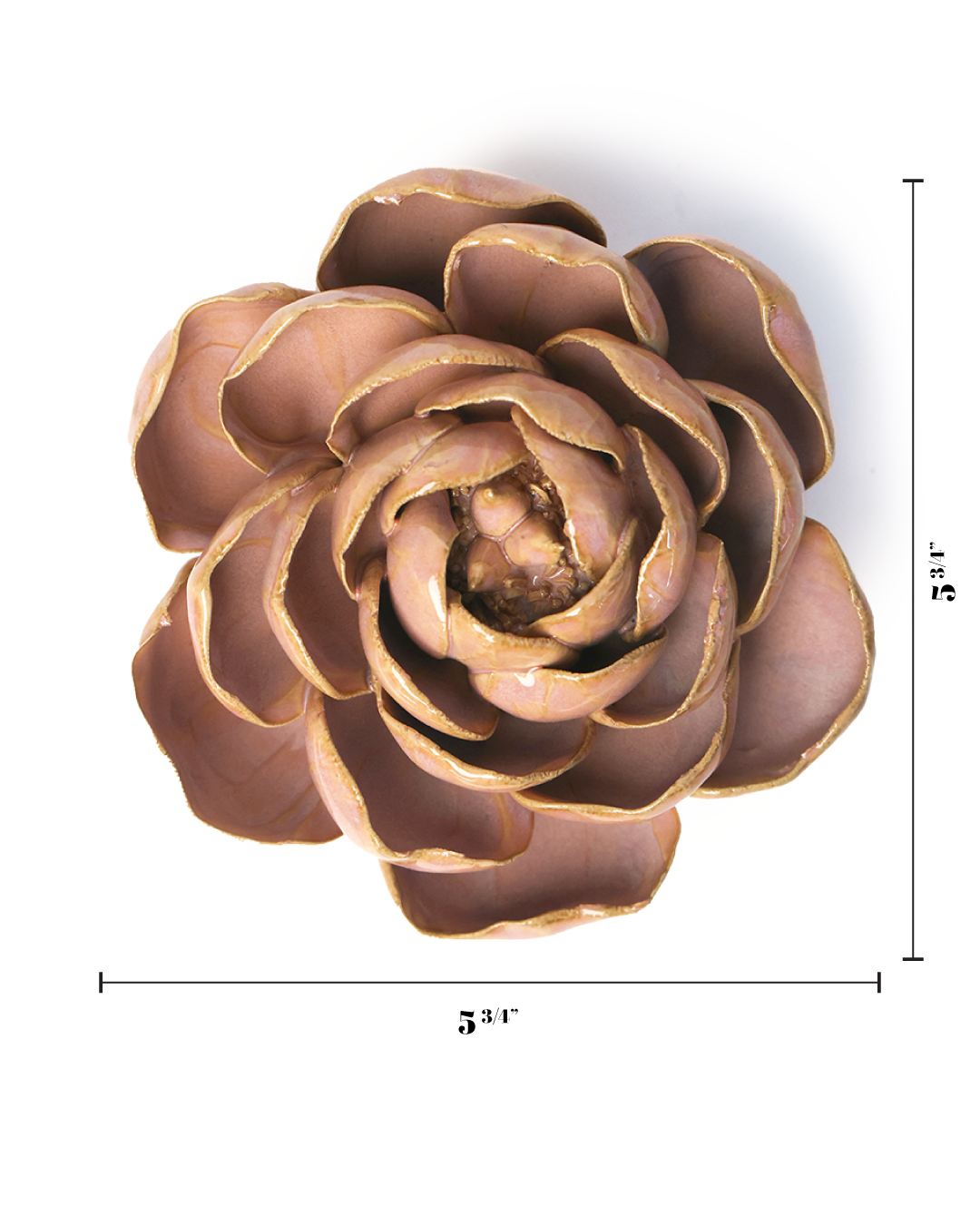 Keramikblomst - Rose Pink Big Ben Peony (FR16)