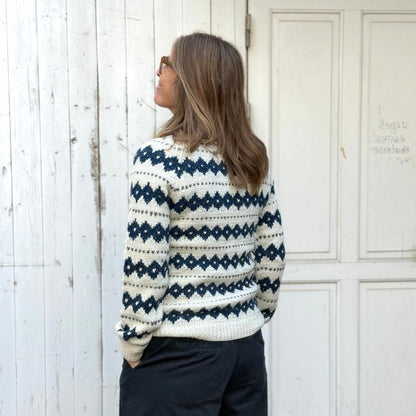 PREORDER Boliviansk Cardigan - 100% Alpachauld - Blå