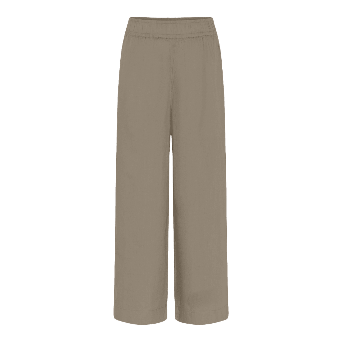 Copenhagen bukserne fra frau er en buks med et bredt benforløb. Disse er i ankellængde, i bomuld og i khaki