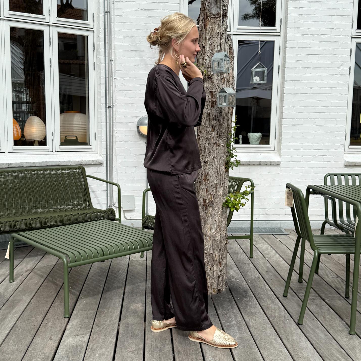 MAVILSB Bluse - Silke - Brown (9966)