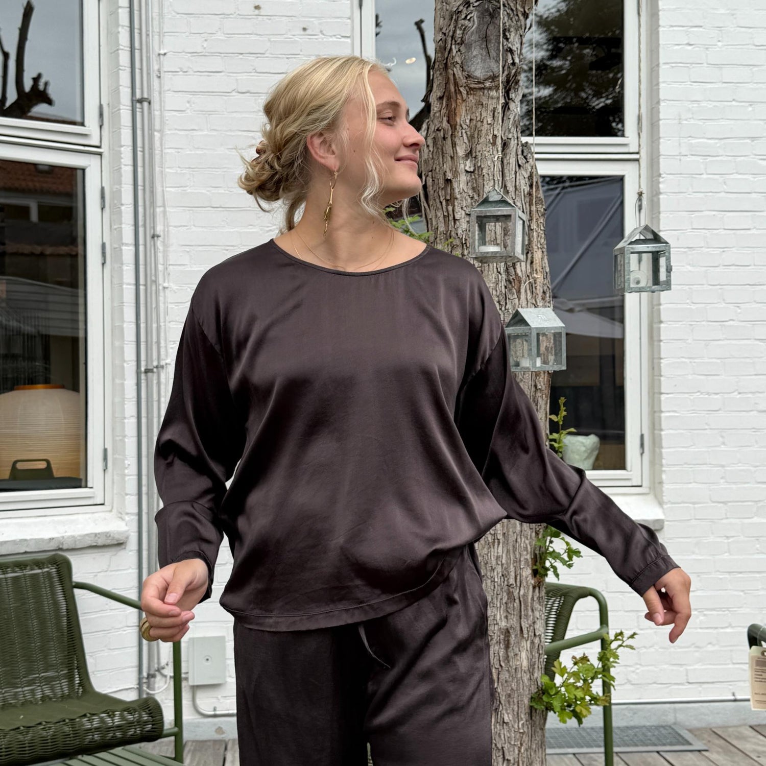 MAVILSB Bluse - Silke - Brown (9966)