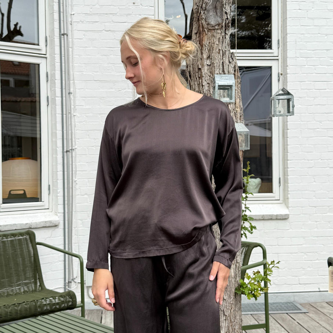 MAVILSB Bluse - Silke - Brown (9966)