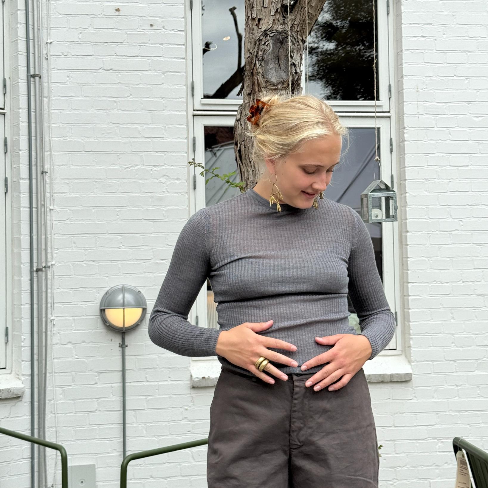 NESI Bluse - Uld/Silke - Grey (58)