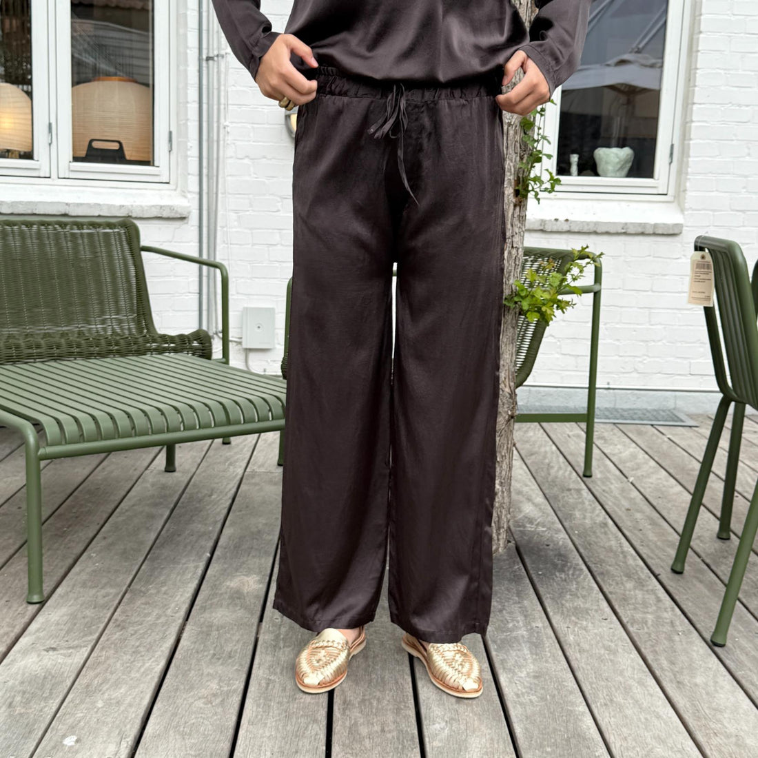 SOUVIT Bukser - Silke - Brown (9966)