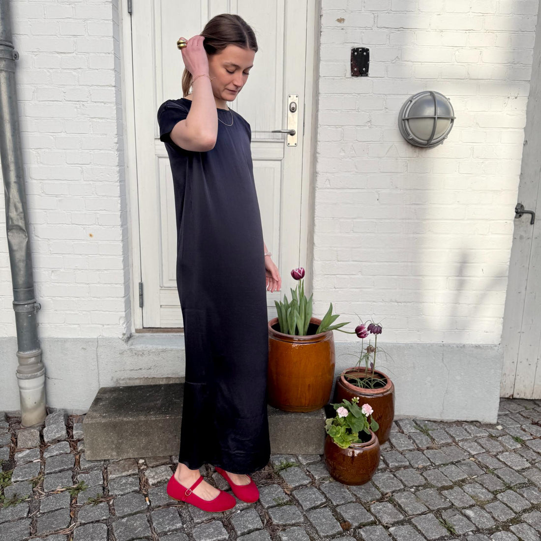 LORIN Kjole - Silke & Elastan - Blue (700)