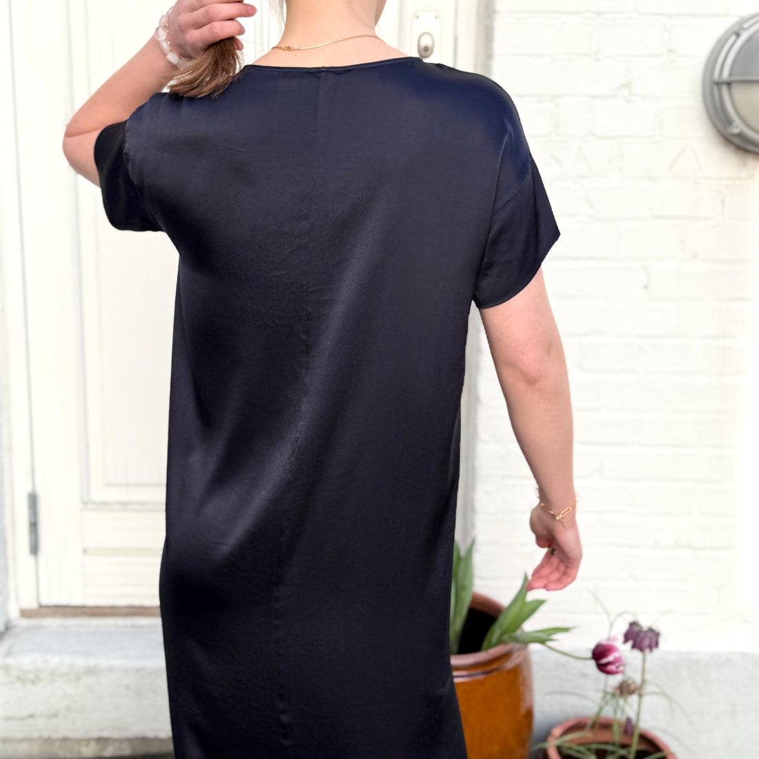 LORIN Kjole - Silke & Elastan - Blue (700)