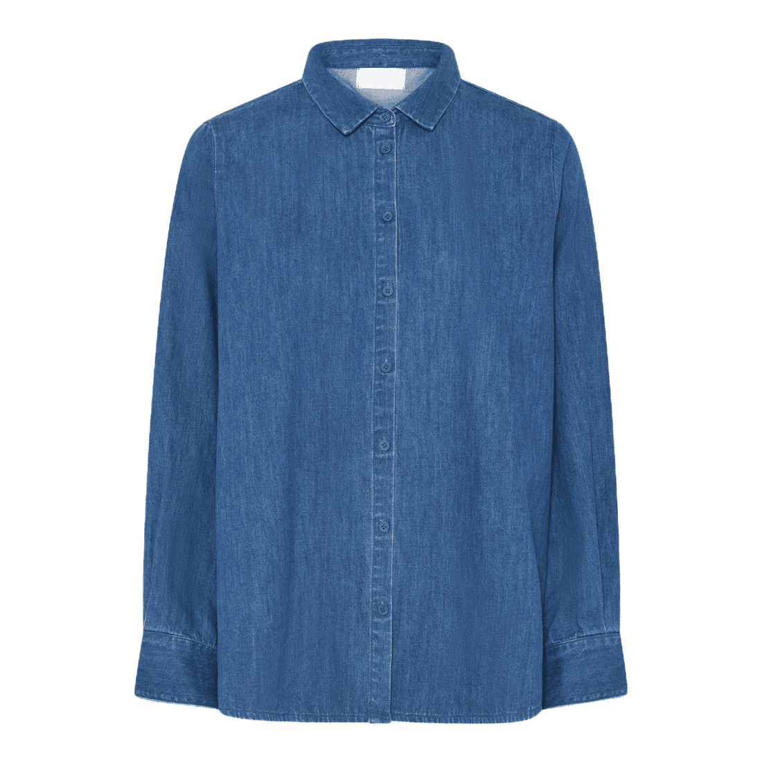 Dhaka langærmet klassisk skjorte fra FRAU i denim