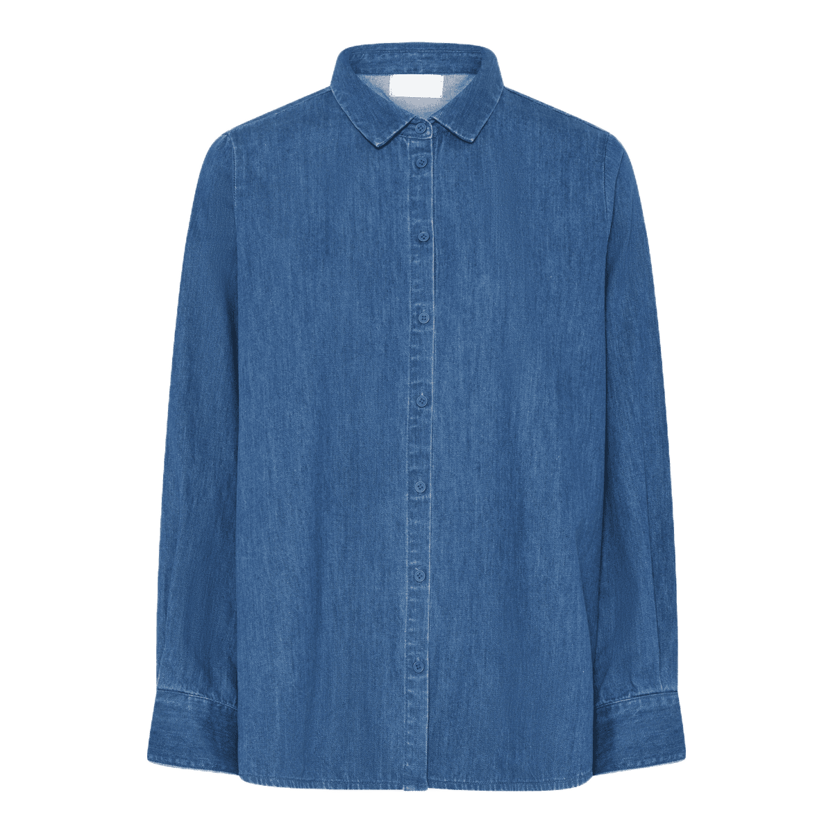 Dhaka langærmet klassisk skjorte fra FRAU i denim