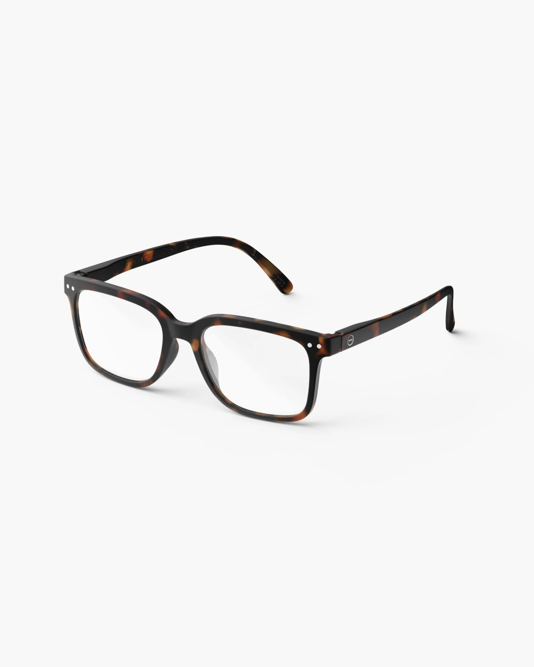 Firkantet læsebrille fra Izipizi i brun skildpade